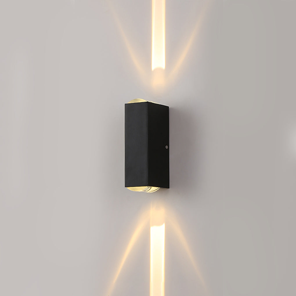 Utomhus Svart Aluminium Vägglampa LED Upp Ner Carvallo