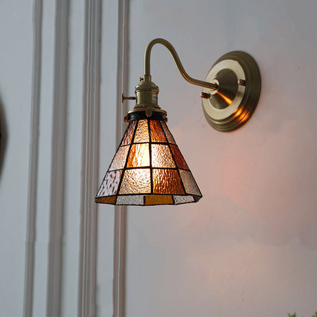 Vägglampa med vintage glas skugga armatur Carvallo
