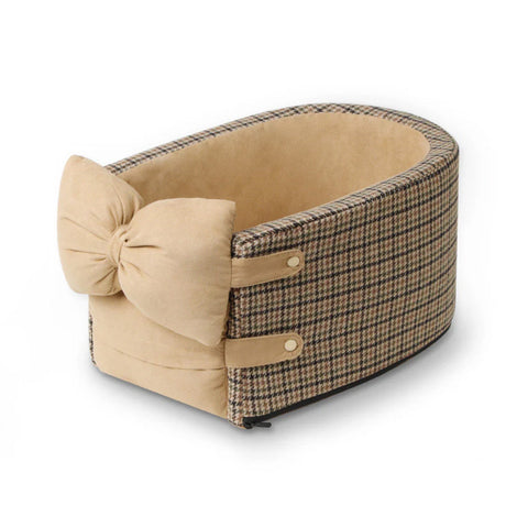 Houndstooth Lookout Console Pet Car Seat – Bekväm, Säker & Stilren Carvallo