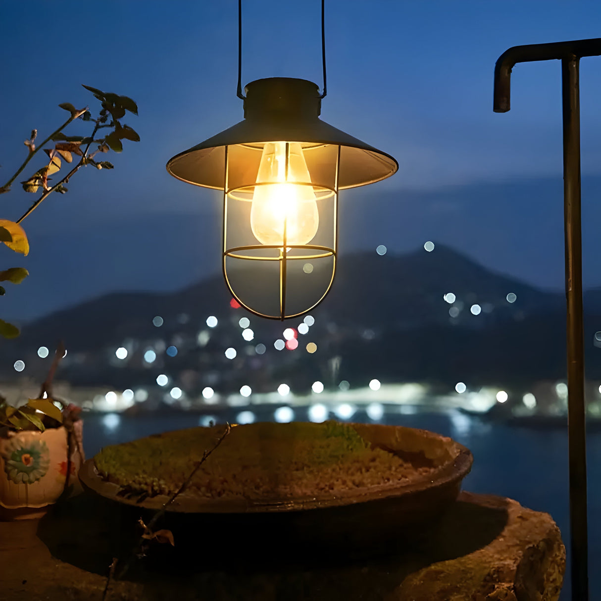 SolarGlow Duo - 2 st Solar Vintage Utomhuslyktor Svart Metall Carvallo