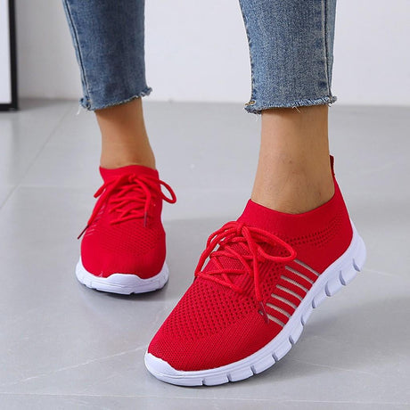 Kvinnors Sneakers Ortopedisk Flexibel Sula Komfort Skor-Sneakers-Hemnix-Röd-35-Hemnix