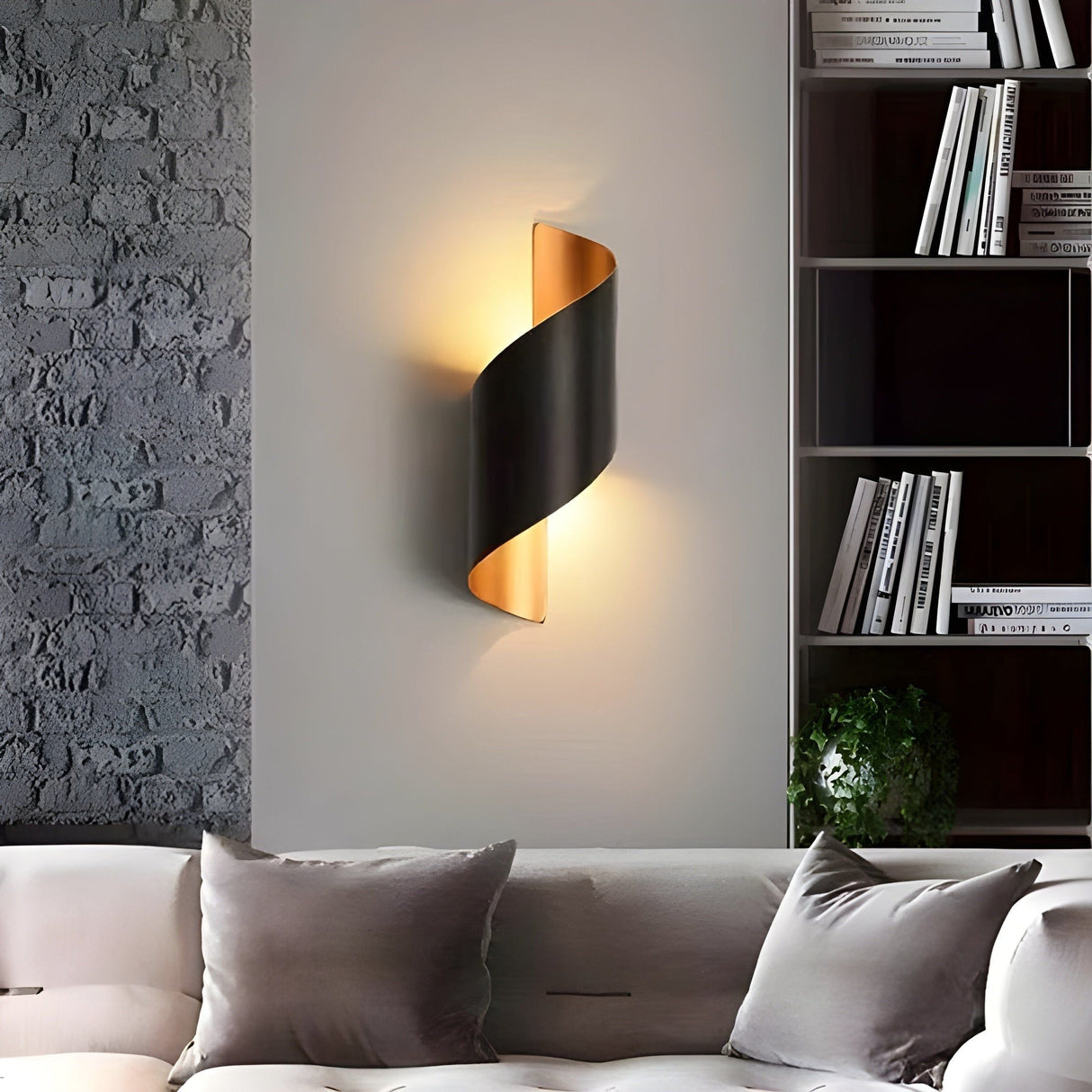 SpiralGlow Light - Nordisk vattentät metall spiral LED vägglampa Carvallo