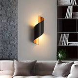 SpiralGlow Light - Nordisk vattentät metall spiral LED vägglampa Carvallo