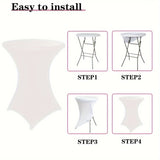 Stretchy Cocktail Table Covers - Solid Color, Ideal for Partyn och Evenemang Carvallo