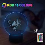 3DGlow - LED Nattlampa med 16 Färger och USB/Batteridrift Carvallo