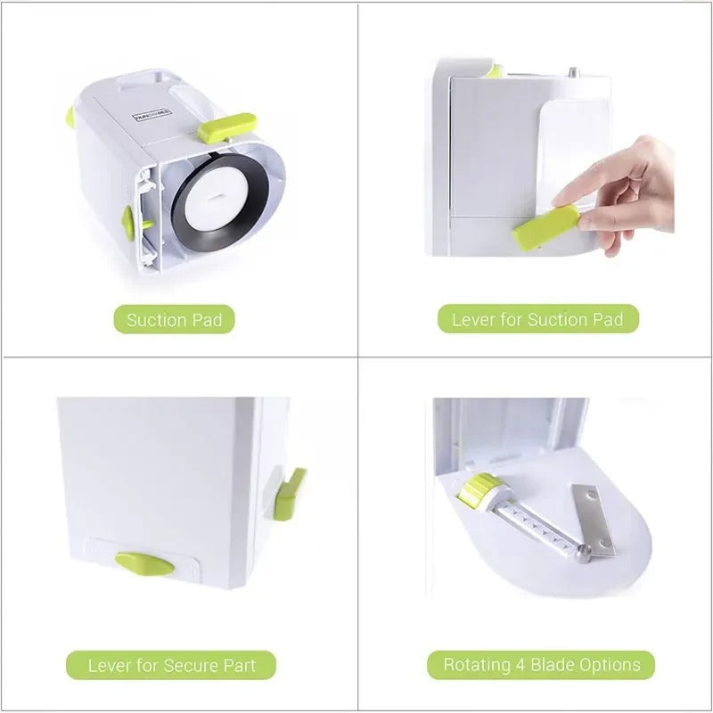 4 i 1 Rotera Skärblad Grönsak Spiralizer Nudelmaskin Med Suga kopp Carvallo