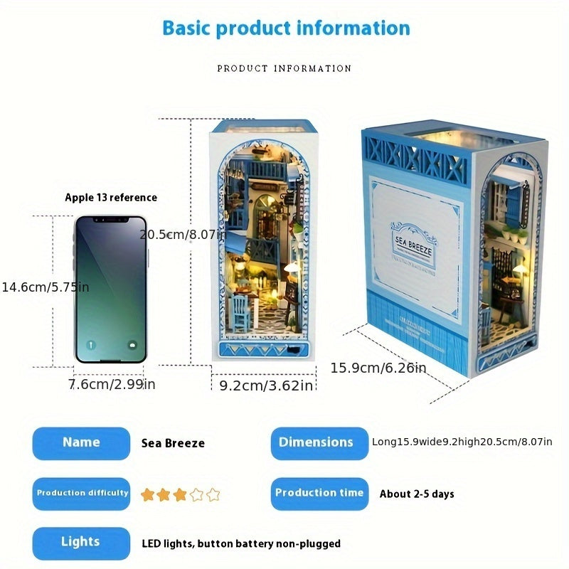 Handgjort 3D Träpussel – Havsinspirerat Miniatyrhus Carvallo