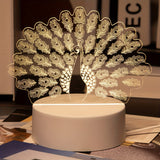 LumiPauw - Kreativ USB-driven LED Skrivbordslampa, Modern Påv Nattlampa Carvallo