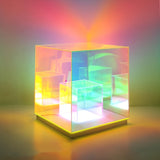 LumiSky - Drömmande Stjärnhimmel Bordslampa med Justerbart Ljus och Geometrisk Design Carvallo