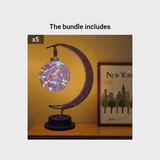 LunarGlow - Smidesjärn Månlampa Med LED-boll Carvallo