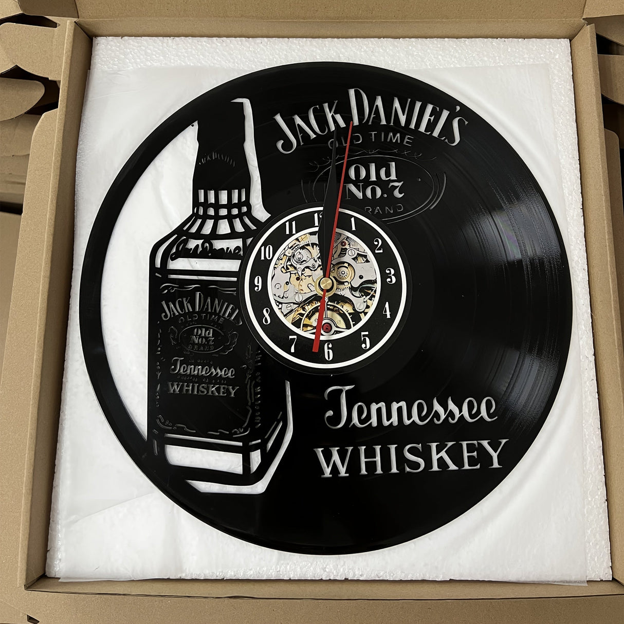 Vinylskivor Väckarklocka - Whisky Tema, Stil, För Vardagsrum och Kontorsinredning Carvallo