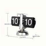 Clocteck Automatisk Flip Sida Klocka - Retro Skrivbordsklocka för Hem och Kontorsinredning Carvallo