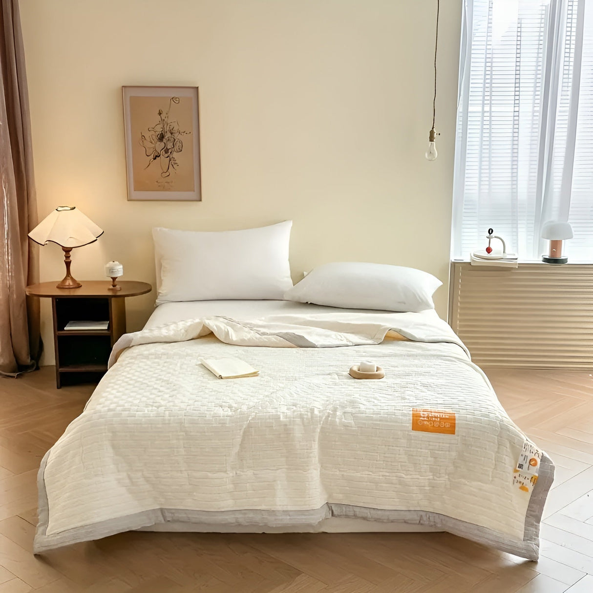 Lätt sommarfilt – Vattentålig & Mjuk | Vaffelstruktur för alla årstider Carvallo