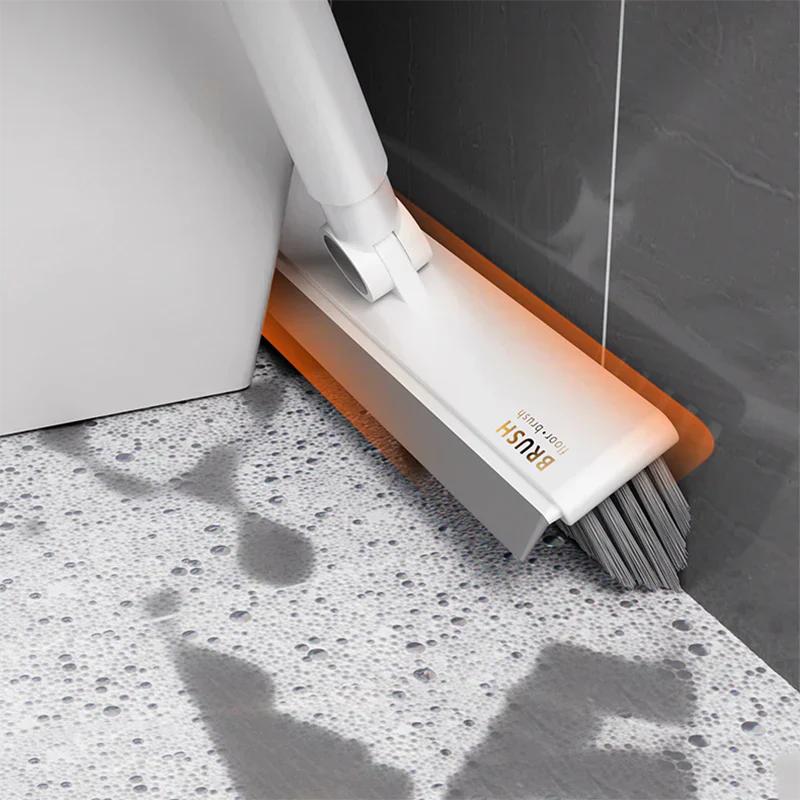 Carvallo FlexiClean 2-i-1 | Silikonborste & Squeegee | Långt handtag | Streckfri renhet Carvallo