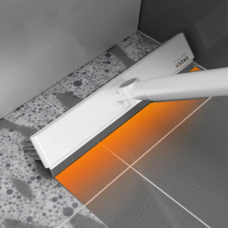 Carvallo FlexiClean 2-i-1 | Silikonborste & Squeegee | Långt handtag | Streckfri renhet Carvallo