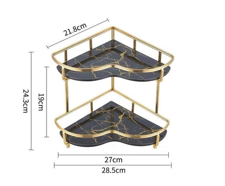 SlimFit hörnhylla – Elegant nivåindelad organisatör för badrum MILA Sverige