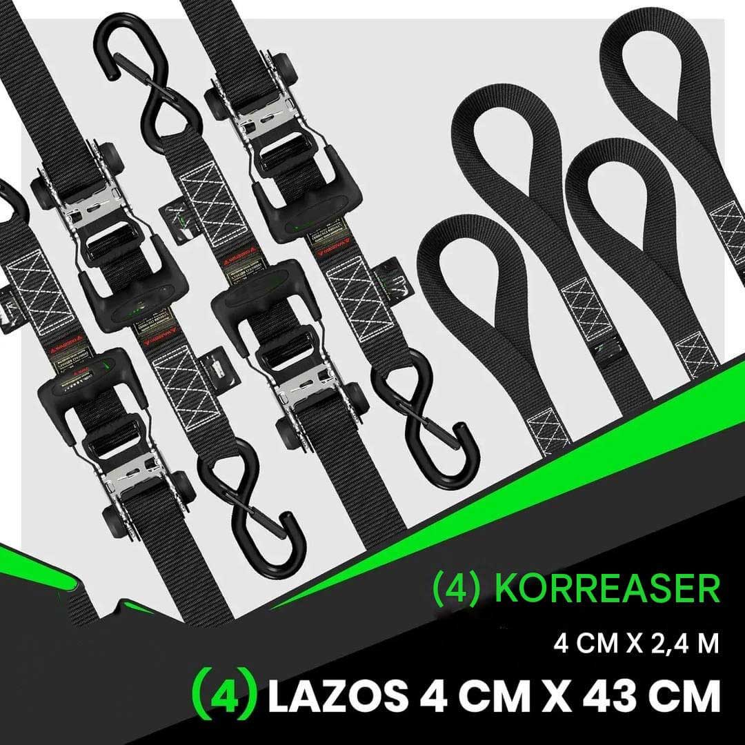 TightHold – Retractable Spännbandskit 4-pack | Självinrullande Spännband för Enkel och Stabil Lastsäkring-Tie Down Straps-BB-Hemnix