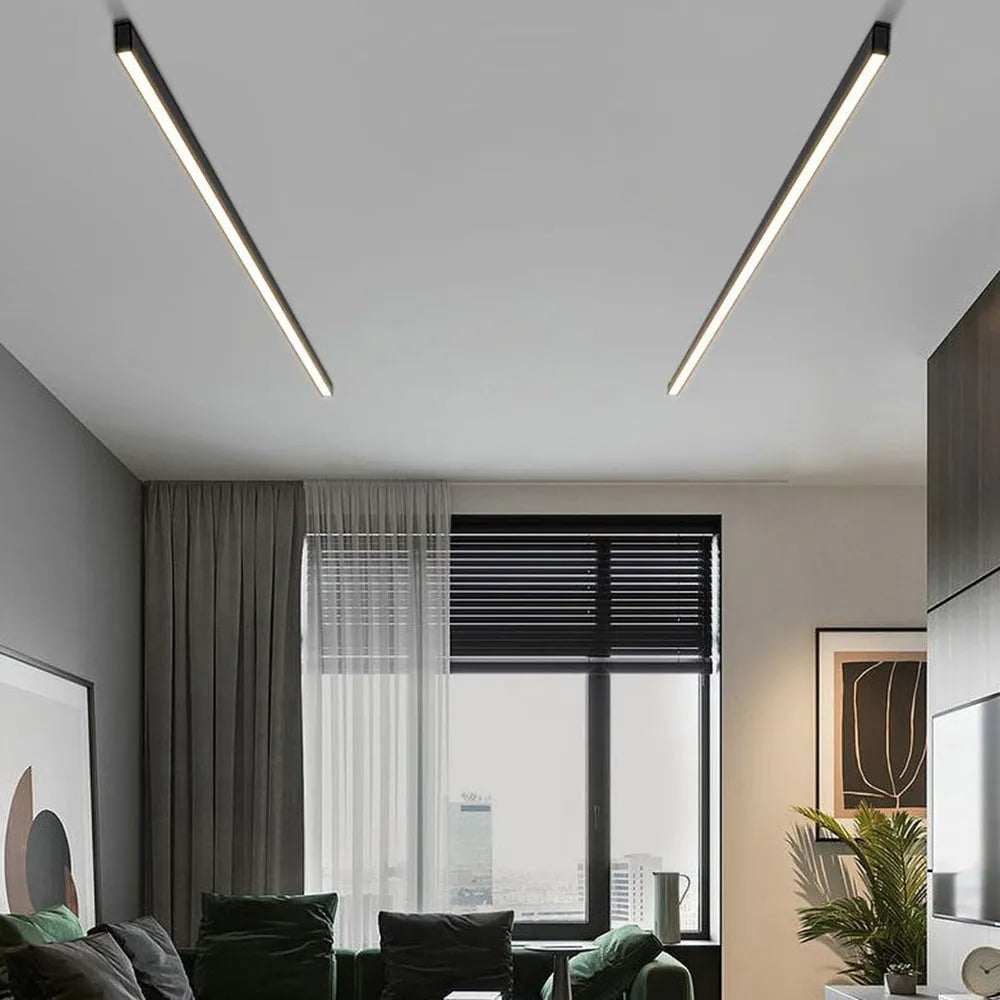 LED taklampa modern svart metall design Carvallo