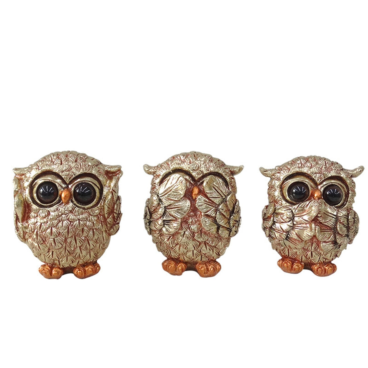 3 Ugglafigurer Dekoration MILA Sverige