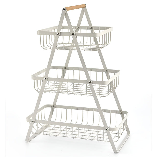 Carvallo-stöckig fruktkorg Fructivo | Metall Svart | Platsbesparande & Dekorativ | Öppet design Carvallo