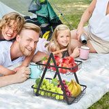 Carvallo-stöckig fruktkorg Fructivo | Metall Svart | Platsbesparande & Dekorativ | Öppet design Carvallo