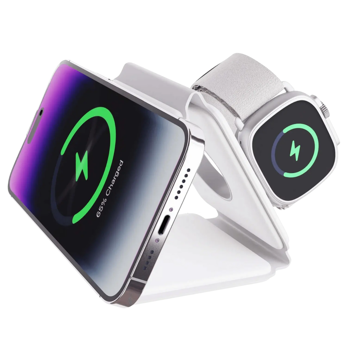 Trådlös laddningsplatta, vikbar rese-docka Carvallo