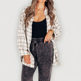 Emily™ Klassisk rutig flanell-Hemnix-Vit-S-Hemnix