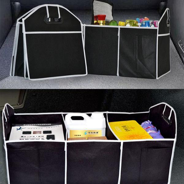 Carvallo Auto-Bagagerum-Organizer | Fällbar & Stabil | 600D Oxford-tyg | För SUV, Personbil & Lastbil Carvallo