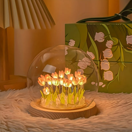 TulipGlow - Kreativ Tulpan Nattlampa DIY Bordslampa för Rumsdekoration Carvallo