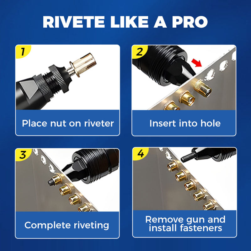 Carvallo - Platt huvud gängad mutter nitar mutter uppsättning Carvallo