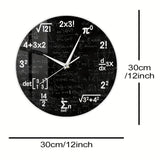 MathMirror - Stilla Akryl Väggklocka med Matematiska Formler Carvallo
