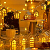 LED ljusslinga med mini-hus – Dekorativ julbelysning för inomhusbruk Carvallo