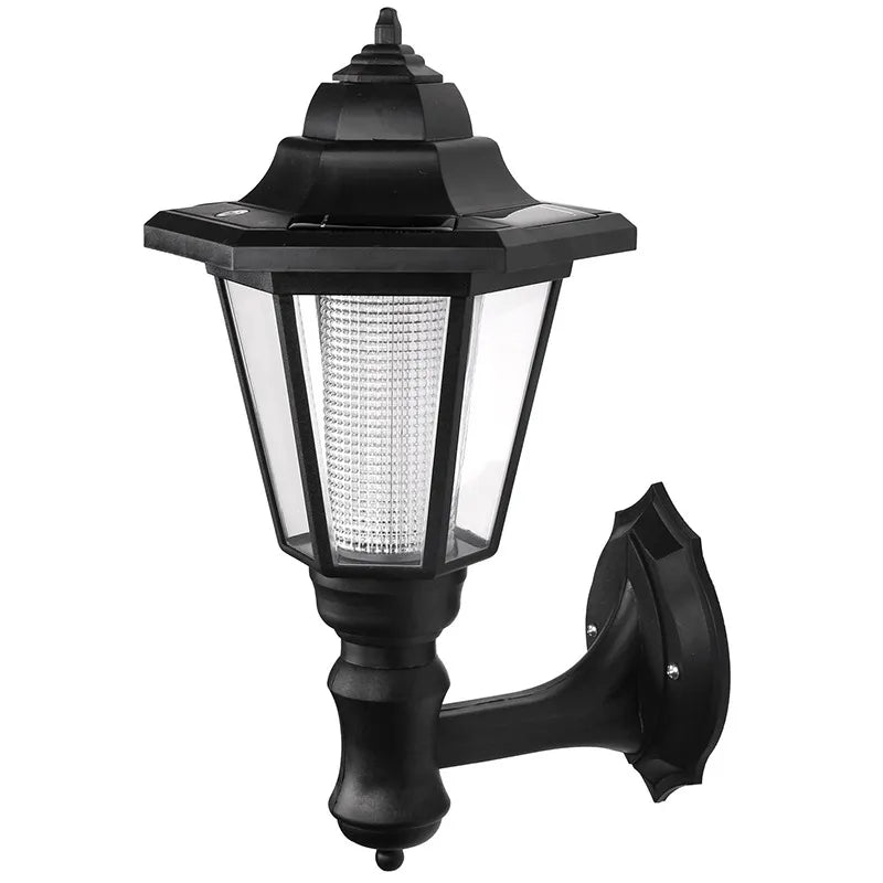 Solar trädgårdslampa med LED – utomhusbelysning för terrass och trädgård i klassisk lampdesign Carvallo