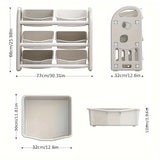 MultiStore Förvaringshylla - Rymlig och Robust Organisatör med 6 Lådor Carvallo