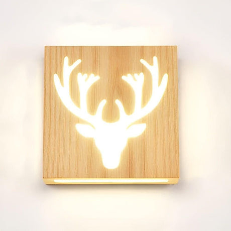 LumoWood Light - Modern LED-vägglampa i massivt trä Carvallo