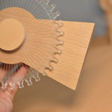 Art Deco träpinwheel-lampa – USB-laddnings-LED-lampa MILA Sverige