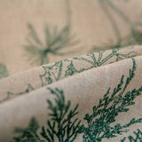 Grön Tall Fågel Mönster Fringad Gardin Bohemisk Bomullsblandning Carvallo