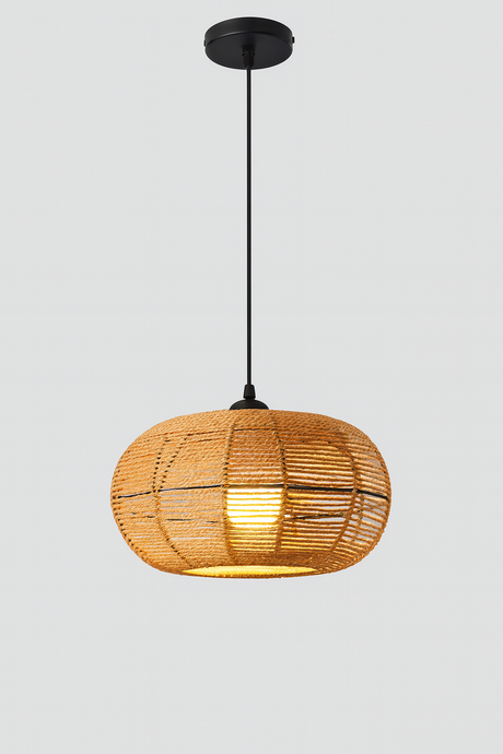 Rotting Taklampa – Kreativ Handgjord Flätad Wicker Design Hemnix
