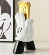 Tecknad handgest dekorativ konstartikel för unik heminredning Carvallo