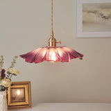 Vintage Floral Glass Pendant Light Fixture for Dining Room - Elegant Retro Design to Illuminate Your Space Carvallo