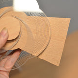 Art Deco träpinwheel-lampa – USB-laddnings-LED-lampa MILA Sverige