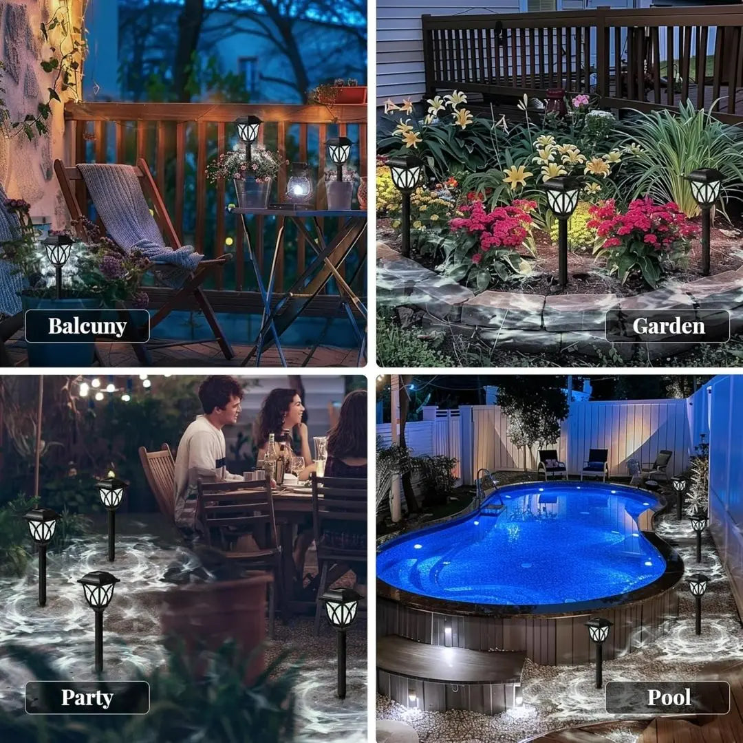 Royallure Solar Trädgårdslampor – Vattentät LED, Automatisk På/Av, Skymning-till-Dag Grytor Carvallo