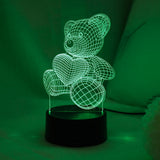 LumiBear - 3D Nallebjörn Illusion Nattlampa med Touch Control Carvallo