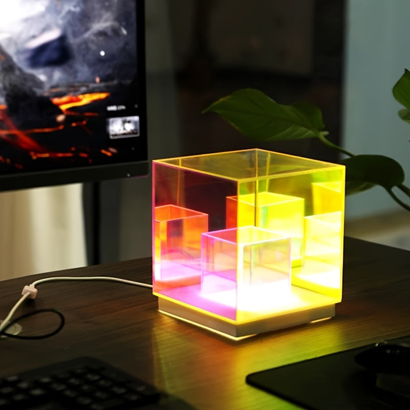 LumiSky - Drömmande Stjärnhimmel Bordslampa med Justerbart Ljus och Geometrisk Design Carvallo