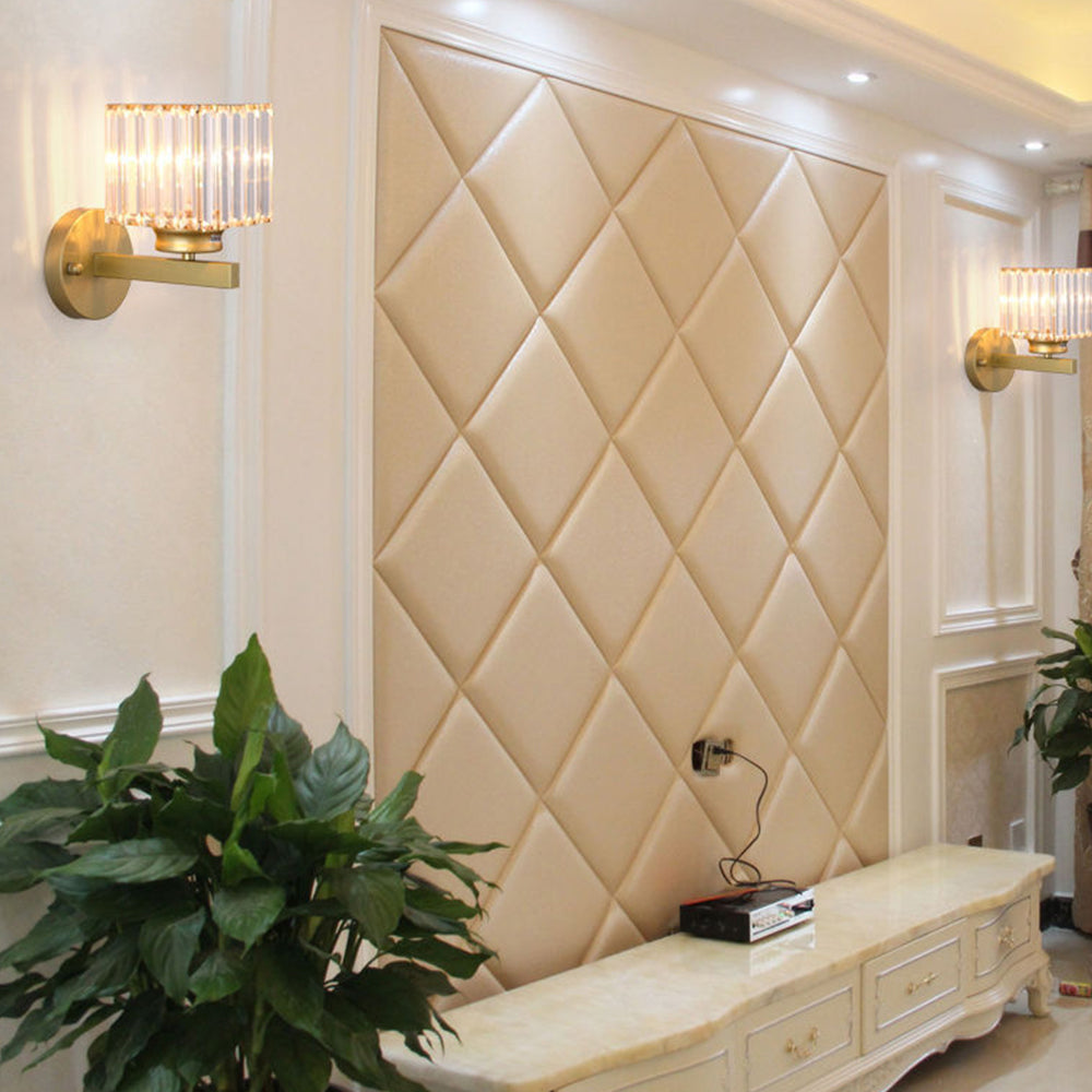 Crystal Hallway Wall Light | 5.9″×9.4″ | Järn‑Kristall Armatur | Hårdkopplad | Brick by Brick Carvallo