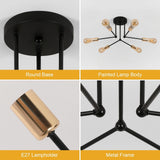 RetroLampa - Industriell 6-armad Taklampa Carvallo