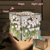 TulipGlow - Handgjord Tulpan LED Nattlampa och Spegel Carvallo