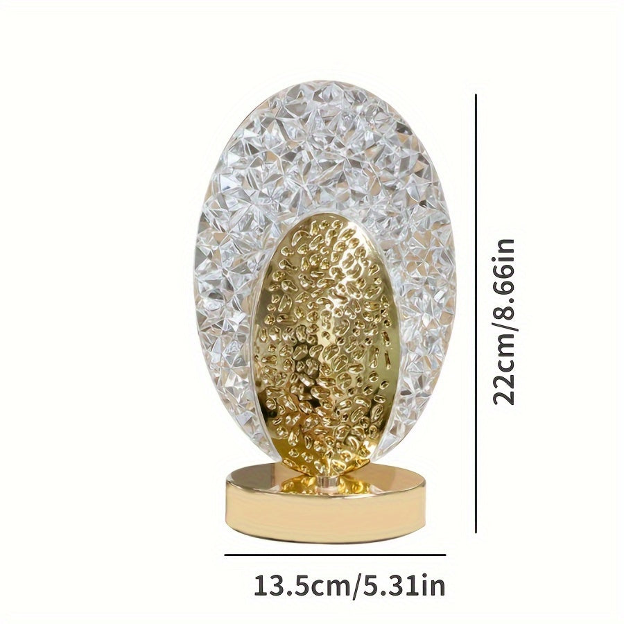 FeatherLamp - USB Touch Bordslampa med Påfågelfjäderdesign, Oändligt Dimbar LED Ljus Carvallo