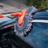 Mikrofibermopp med dubbla huvuden – 360° vridbar med teleskophandtag MILA Sverige