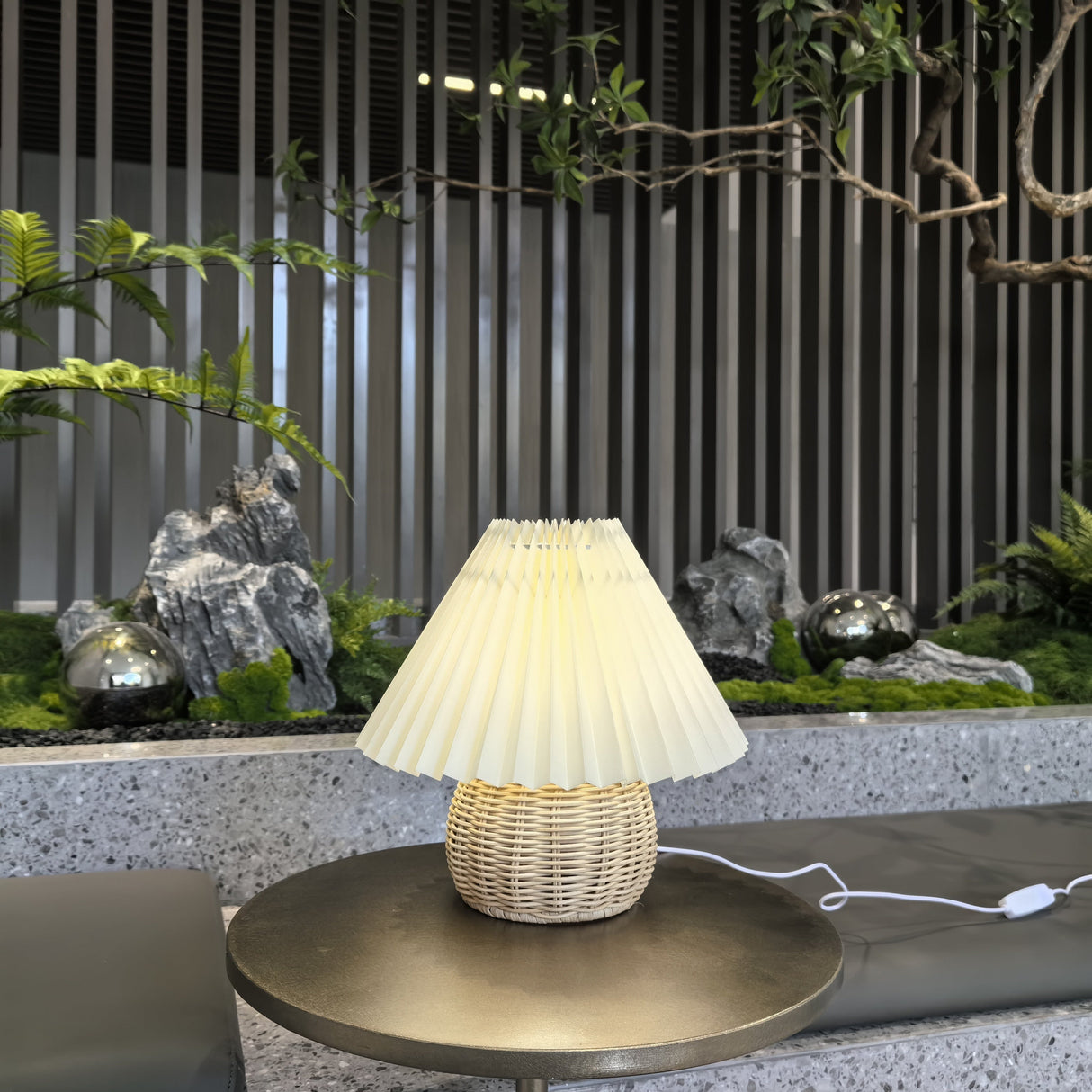 Bambu Vävd Bordslampa - Mysig och Finslipad Design Carvallo